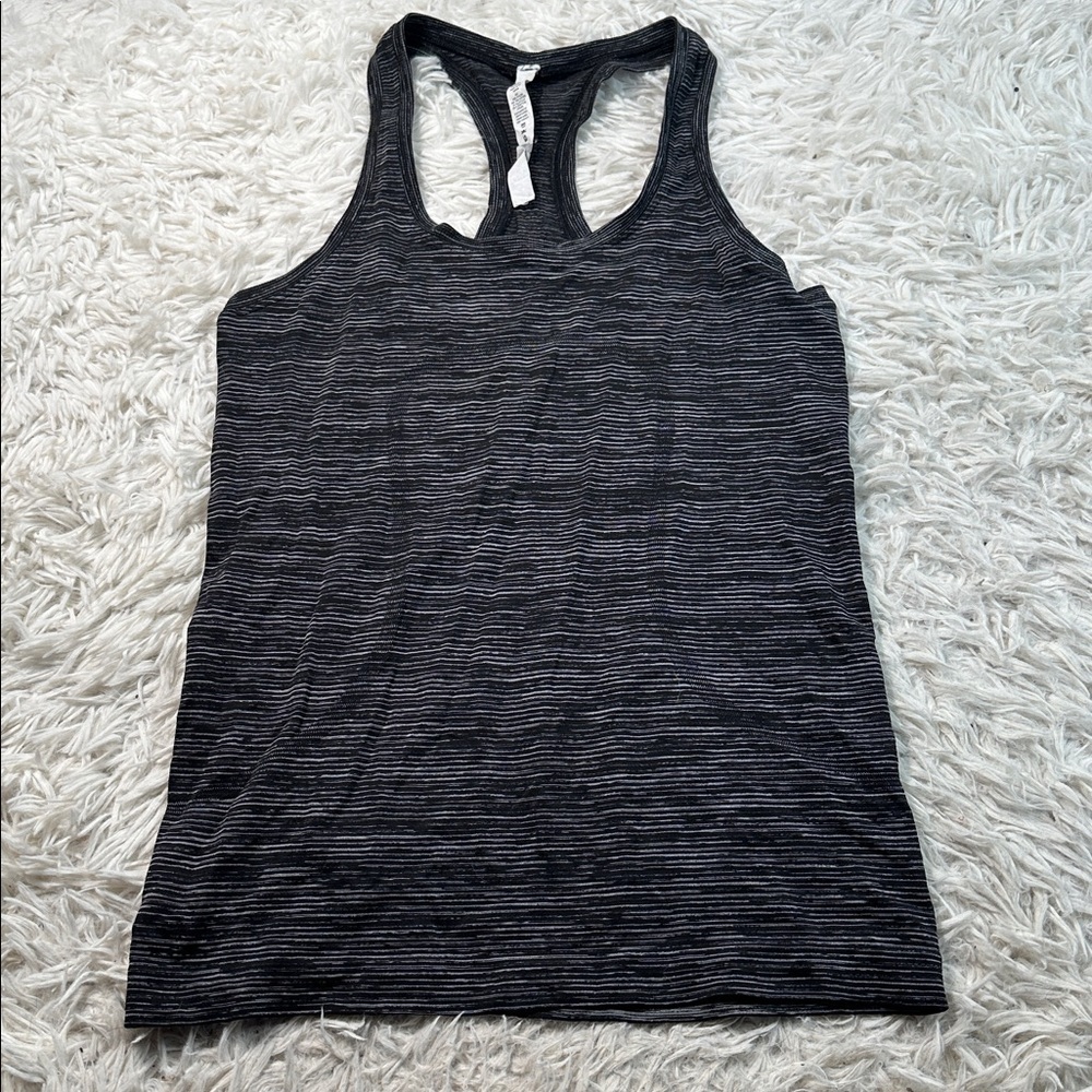 Lululemon Swiftly Tech Tank Heathered Grey Black